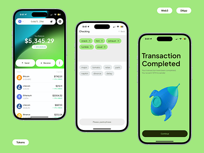 Crypto Wallet App for Seamless Exchanges 3d app bitcoin blockchain crypto crypto wallet ethereum exchange mobile app web3