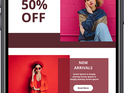 E-commerce Clothing Brand's email design branding email design ui ux website