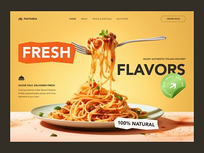 Web Site for Food Delivery — Pasta Mia delivery design food platform ui uiux ux web web design website