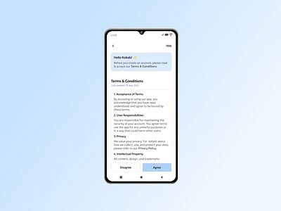 Daily UI Challenge # 44 - User Consent agree android branding daily challenge daily ui daily ui challenge 44 design dribbble figma figma design help illustration iphone privacy privacy policy terms cnditions ui uiux update user consent