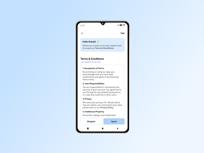 Daily UI Challenge # 44 - User Consent agree android branding daily challenge daily ui daily ui challenge 44 design dribbble figma figma design help illustration iphone privacy privacy policy terms cnditions ui uiux update user consent