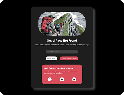 404 Page for a Travel and Adventure Blog app branding dailyui design graphic design illustration logo ui ux vector