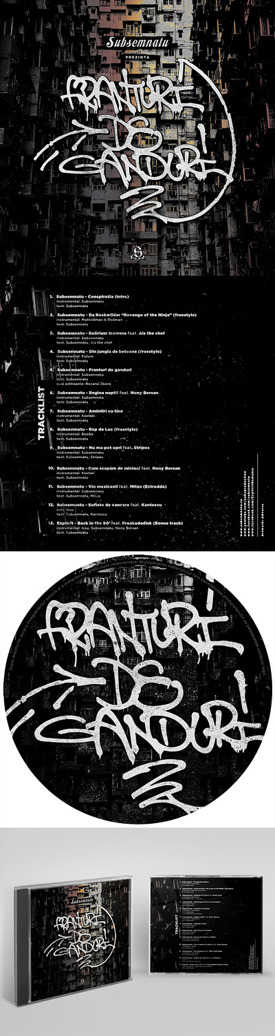 Subsemnatu "Franturi de Ganduri" - ALBUM ARTWORK (Jewel Case) album artwork graphic design jewel case print