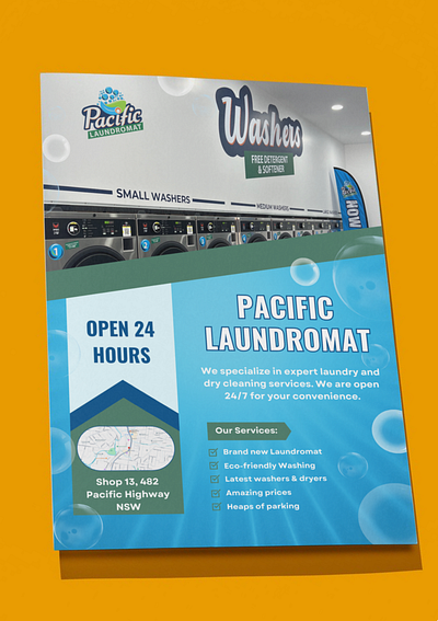 Laundry shop Flyer adobe art branding canva design digital art flyer graphic design illustration print design social media