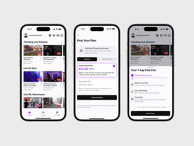 Live Streaming App app clean game game ui gamers light mode live app live screen live stream live streaming mobile mobile app stream streaming app ui uiux ux