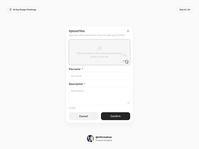 File uploader 30daysdesignchallenge product design ui design uiux uiuxdesign ux design