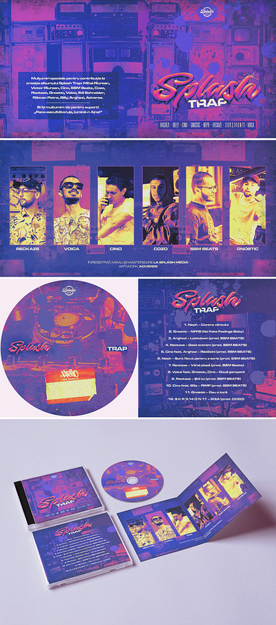 SPLASH Trap - ALBUM ARTWORK (Jewel Case) album artwork cover art graphic design jewel case print