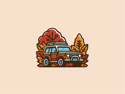 Autumn themed 4x4 graphic design logo motion graphics