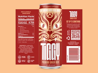 Tiggy Ginger Beer branding drink ginger beer packaging