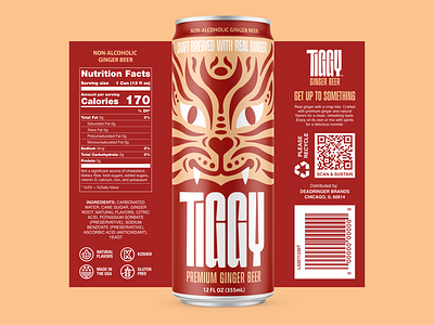 Tiggy Ginger Beer branding drink ginger beer packaging