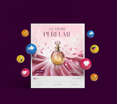 Perfume Social Media Post Design advertising beauty design fashion graphic design instagram post marketing perfume perfume design perfume social media post product design social media social media design social media post