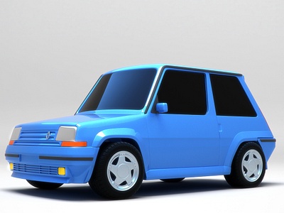 Renault 5 GT Turbo Tooned 3d 3dprint 80s car cartoon cute renault retro