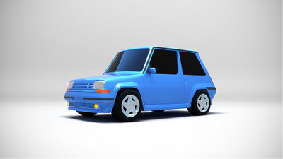 Renault 5 GT Turbo Tooned 3d 3dprint 80s car cartoon cute renault retro