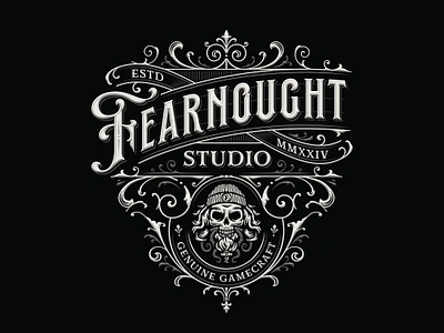 Fearnought Studio brand identity branding graphic design illustration logo ornaments retro logo skeleton skull sophisticated typeface typographic typography victorian logo victorian typography vintage vintage logo vintage modern