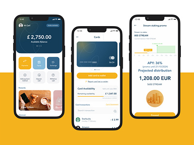 Banking mobile app mobile ui visual design