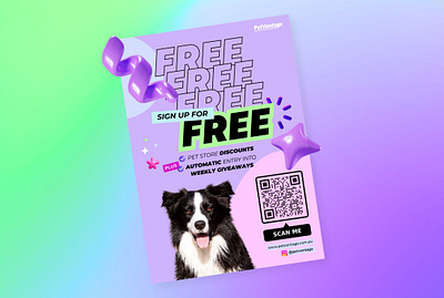 Pet Rewards App Poster pet app pet discounts app pet rewards app poster