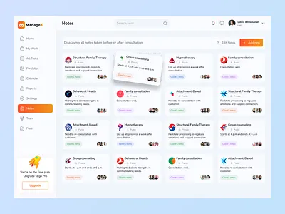 Service management cleanui consultationmanagement dashboarddesign dashboardui designinspiration dribbbleshots interfacedesign minimaldesign notesmanagement productdesign saasdesign servicemanagement therapynotes ui uidesign userexperience userinterface ux uxdesign webapp