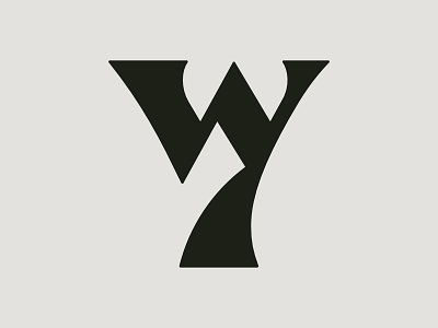 Y and W monogram logo logotype monogram serif type yw