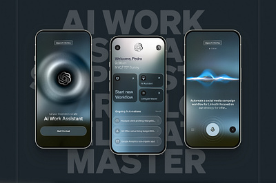 OpenAi OS Pro - Ai Work Assistant ai ai assistant aicompanion aiux assistant bot chat concept futuristic minimal openai pro tech virtual assistant work