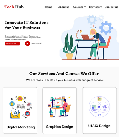 IT company Ui Design graphic design it company screen ui website ui