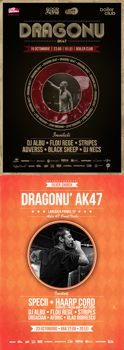 Lansare Dragonu AK47 - FLYERS artwork banner flyer flyers graphic design music print