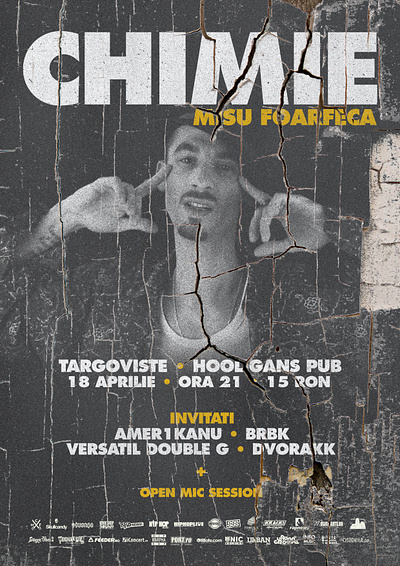 Concert Chimie aka Misu Foarfeca - FLYER artwork concert flyer graphic design music print