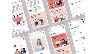 Mobile Platform | Speech Therapy | Palabra bento bento grid calendar cards medicine mobile mobile adaptation pink platform responsive responsive design therapy ui ux