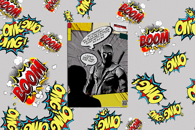 Deadpool Comic Poster animation deadpool designfun graphic design photoshop posterdesign ui