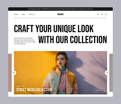 Urbanix E-commerce Clothing Store design interface ui ux web webflow website