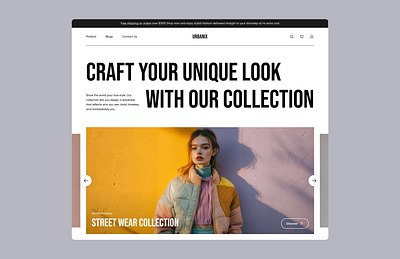 Urbanix E-commerce Clothing Store design interface ui ux web webflow website