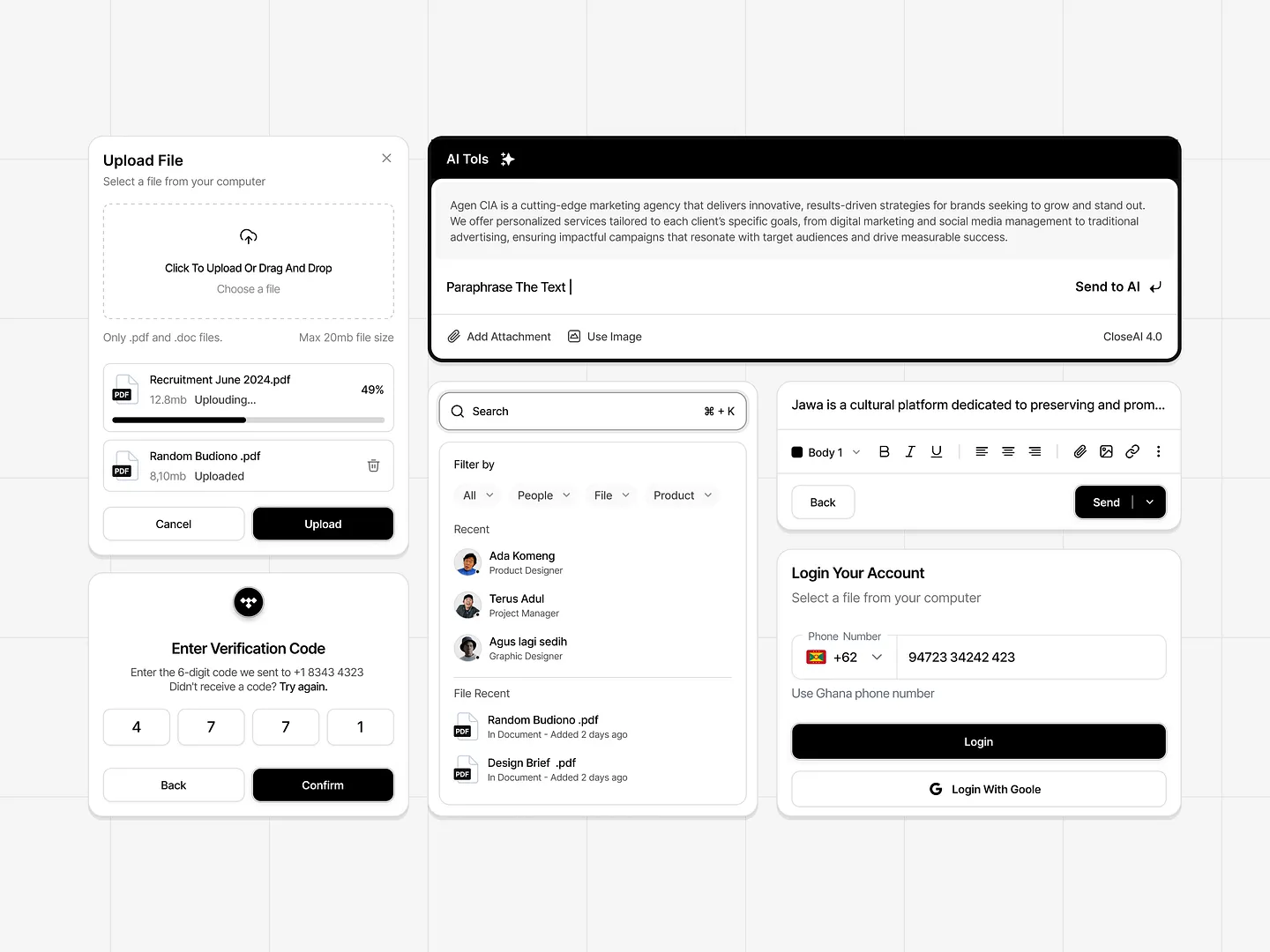 Media Object Component for SAAS Dashboard Design