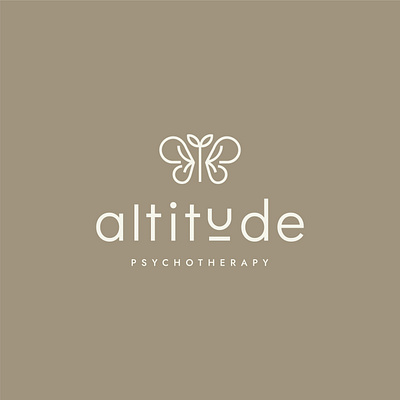 altitude psychotherapy logo altitude app branding butterfly design flower graphic design illustration logo psychotherapy typography ui ux vector