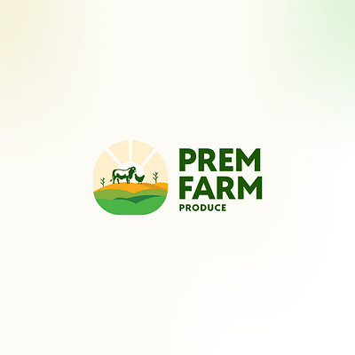 PREM FARMS LOGO app branding design graphic design illustration logo prem farm typography ui ux vector