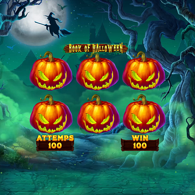 Book of Halloween animation casino casinoslots dark gambling game art gaming halloween horror mystic night onlineslots pumpkin saleslots slot design slotmachine slotmakers slotonline sweets witch