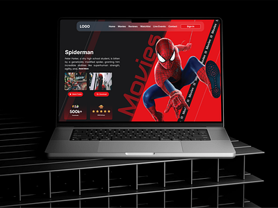 Super Hero Movies Web Design batman branding colorography dark graphic design hero marvel movie popular spiderman super hero superman ui user interface viral