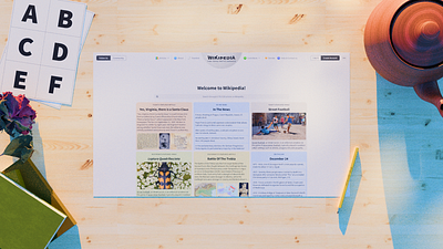 Wikipedia Redesign 3d branding logo redesign ui