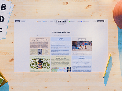 Wikipedia Redesign 3d branding logo redesign ui