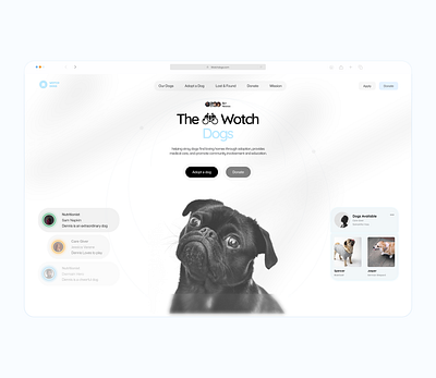 'The Wotch Dogs' design dogs landing page ui web design