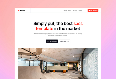 Klovax Saas Template creative design design framer saas template ui ui design