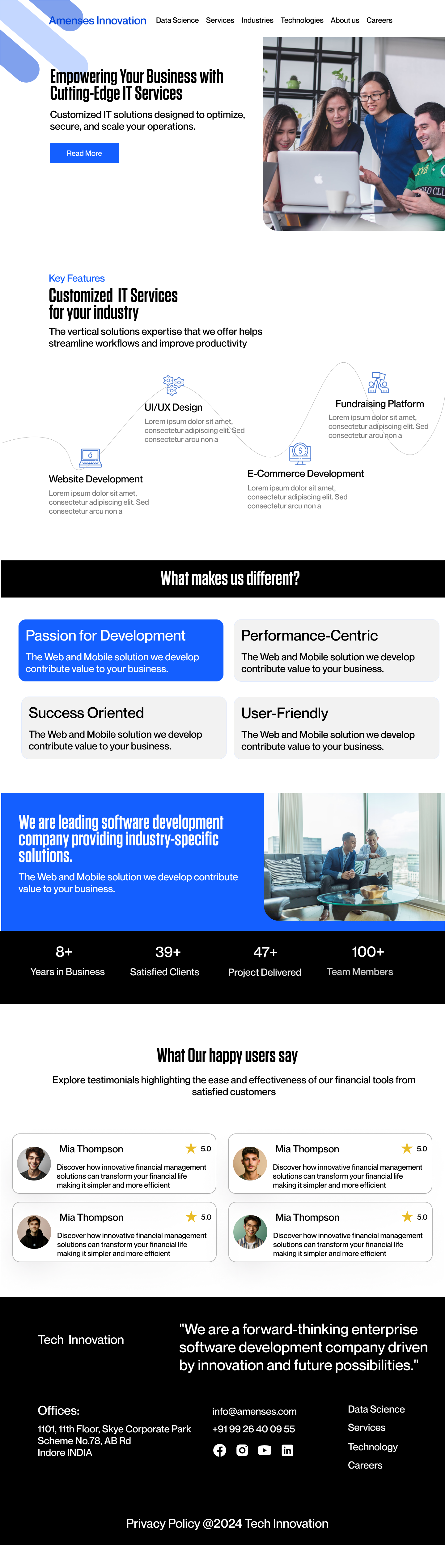 IT Service Landing Page branding illustration it it service ui user experience ux visual identity