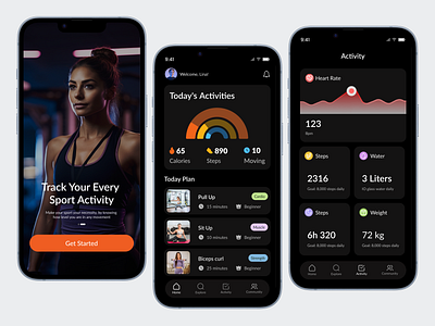 Fitness Mobile App Design 2024 fitness app fitness app ui fitness mobile app fitness mobile app 2024 fitness tracking app mobile app