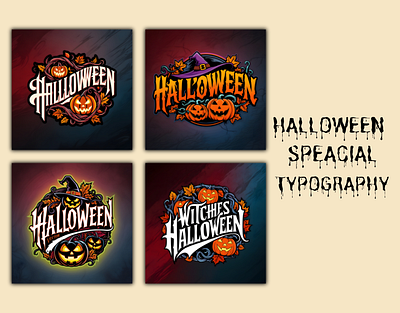 halloween typography design 3d branding graphic design halloween horror logo motion graphics typography ui