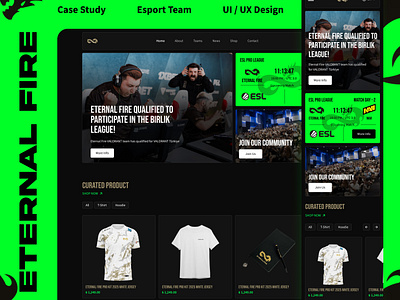 Eternal Fire Website Re-Design (Unofficial) counter strike esport website esports esports team eternal fire redesign ui ux web design