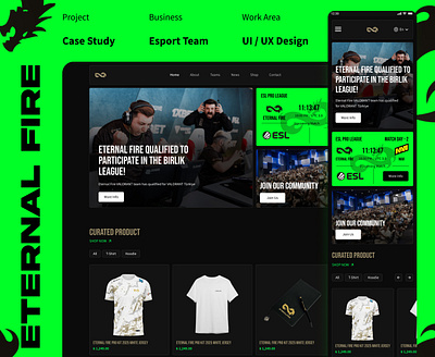 Eternal Fire Website Re-Design (Unofficial) counter strike esport website esports esports team eternal fire redesign ui ux web design