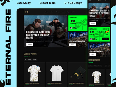 Eternal Fire Website Re-Design (Unofficial) counter strike esport website esports esports team eternal fire redesign ui ux web design