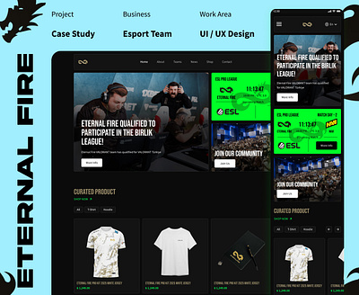 Eternal Fire Website Re-Design (Unofficial) counter strike esport website esports esports team eternal fire redesign ui ux web design