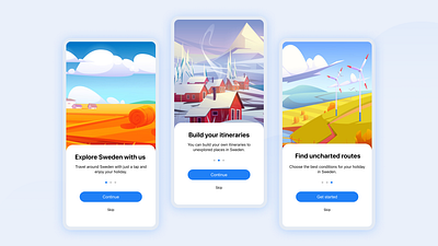 Sweden for you Onboarding screens - UX/UI onboarding ui ux