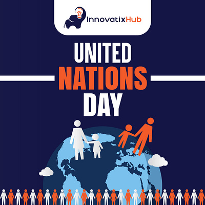 United Nations Day 3d advertisingagency animation branding design graphic design illustration innovatixhub logo logo design logodesign minimalist logo motion graphics pakistani days ui united logo united nations day vector