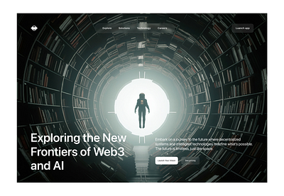 Web3/Ai Hero page exploration ai design logo motion graphics ui web3 website