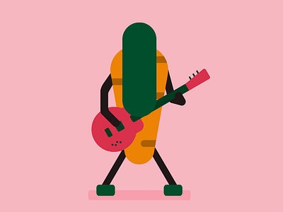 Carrot Metal — Animated Banner animation carrot design guitar illustration motion graphics vector